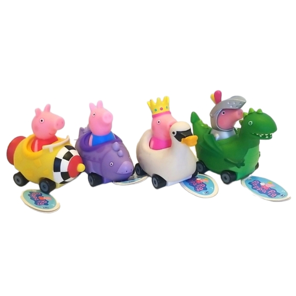 Peppa Pig Other - NEW Peppa Pig Mini Buggy Racers Cars Set of 4 by Jazwares
